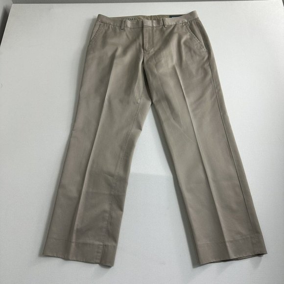 Bonobos Wednesday Pants Men's 33x32 Beige Flat Front Straight Leg Casual Chino - Picture 1 of 9